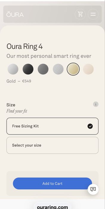 Oura ring 4 Gold mărimea 9