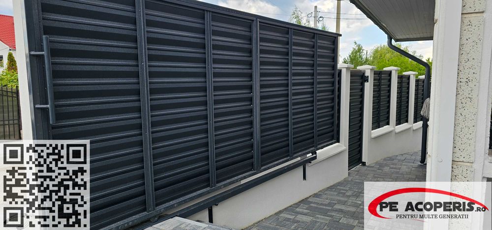 Porti si gard din otel 0.60 mm dublu vopsit - montaj, livrare gratuit