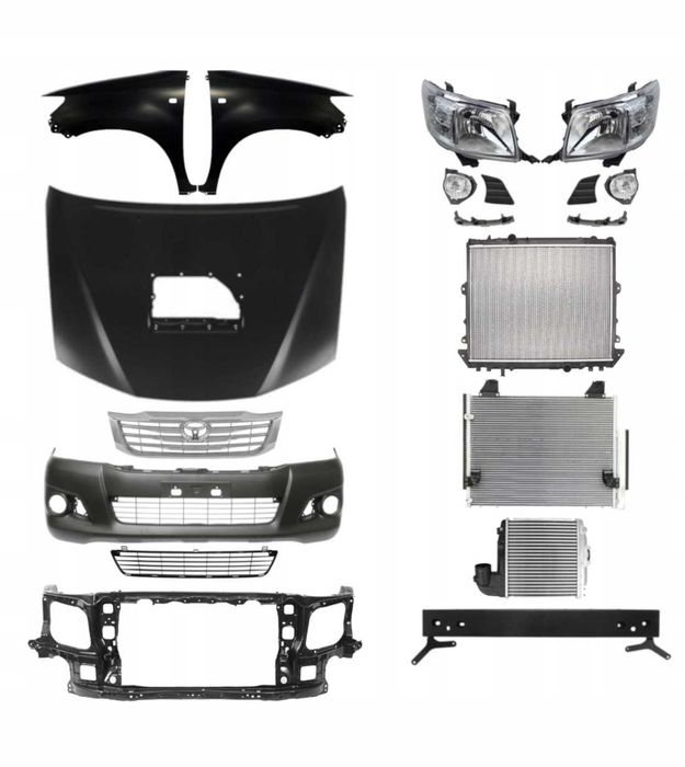 Капот,крылья,двери,бампер,фары на Тойота Хайлукс 2012 -