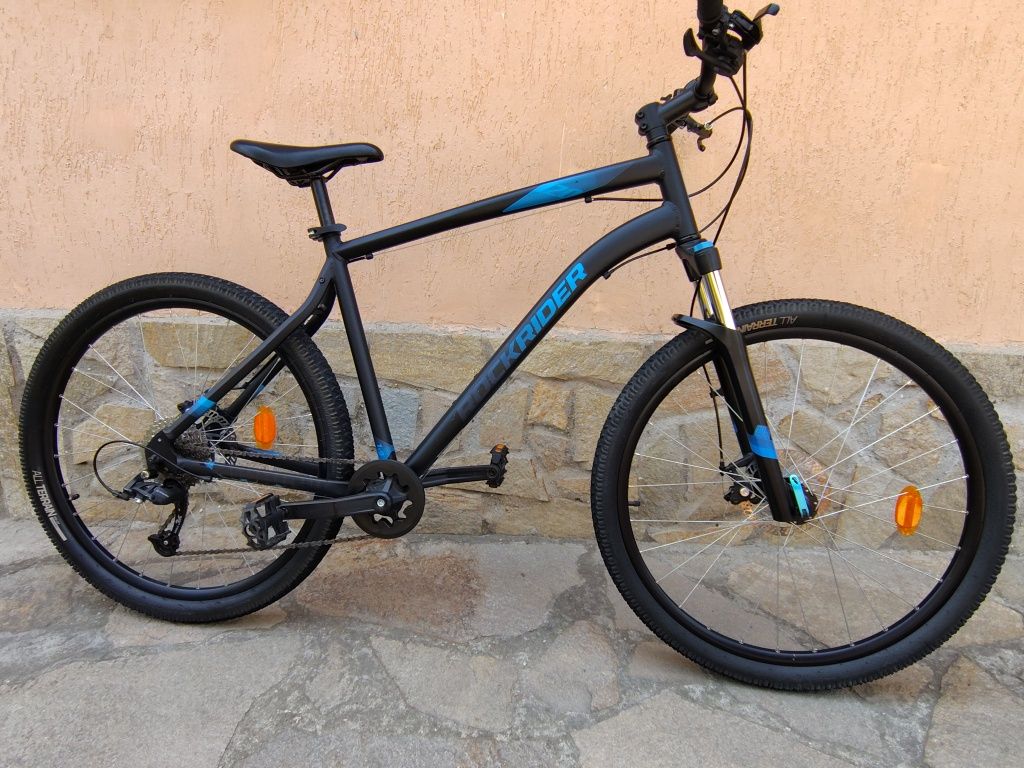 Планински велосипед Rockrider ST 120, 27,5", ЧЕРНО/СИНЬО
