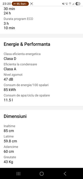 Vand masina de spalat vase Arctic DFN363