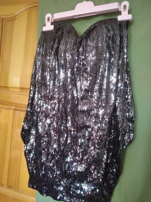 лъскаво Парти бюстие H&М размер S,рокля плисе Н&М размер S