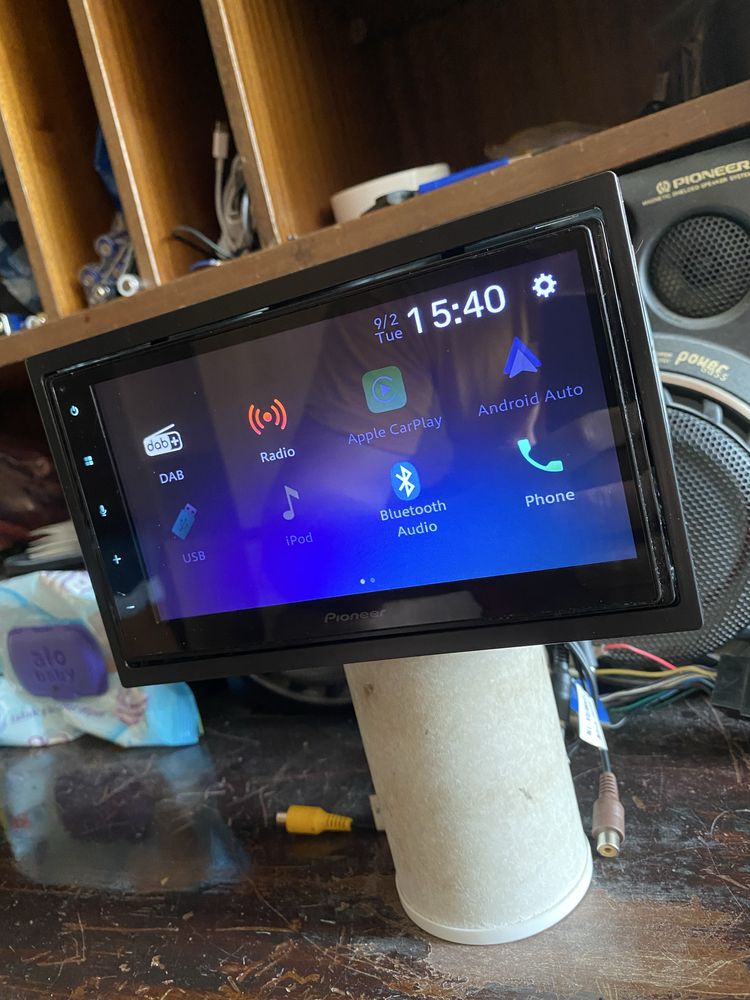 PIONEER -Авто радио с CarPlay, Android Auto, Mirroring, Bluetooth, DVD
