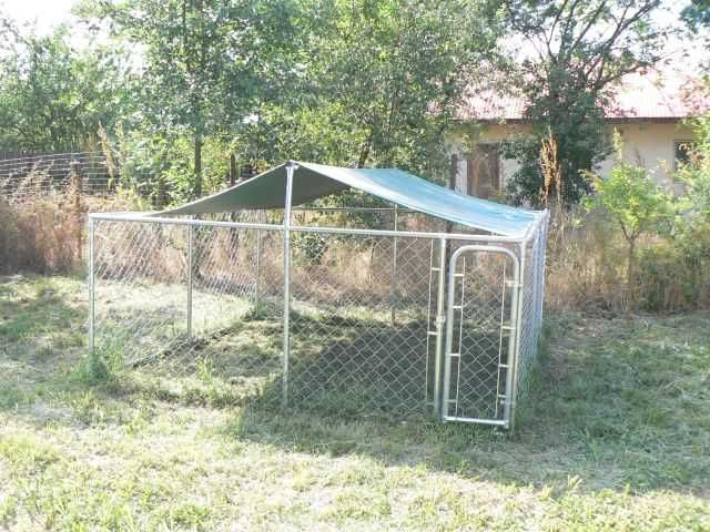 Țarc / Cusca / Padoc pentru câini, 3x3m, acoperiș  PVC 500g/m² LG