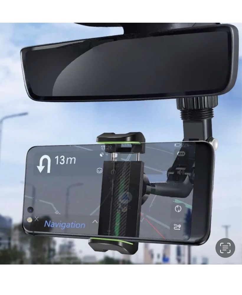 Suport Telefon 360 Oglinda Retrovizoare Flexibil Pliabil Din Plastic