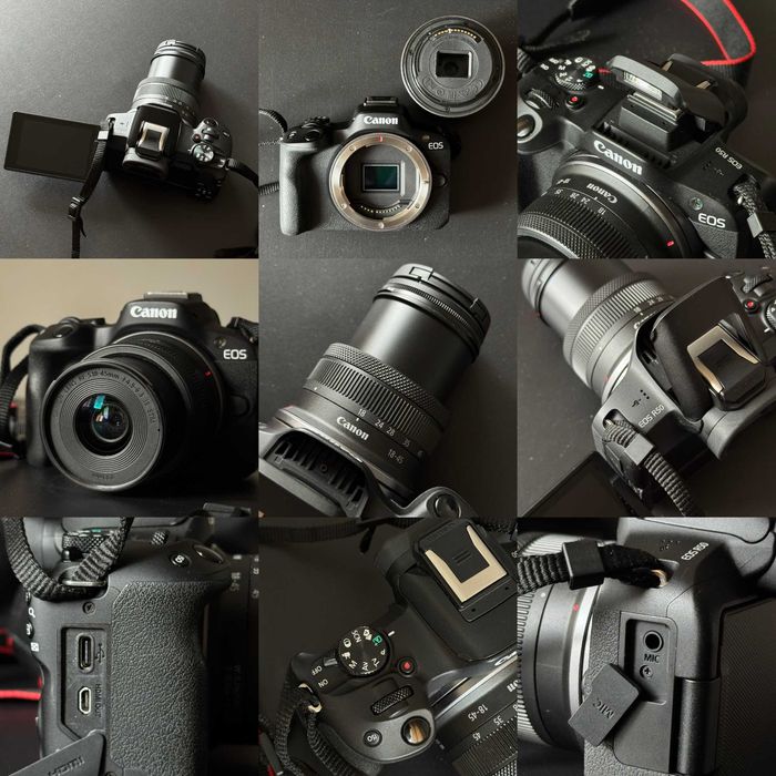 Canon EOS R50 Mirrorless + Obiectiv RF-S 18–45mm + Accesorii – Ca Nou