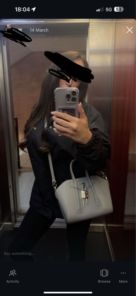 Givenchy gray middle bag