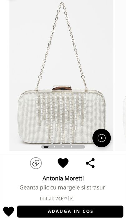 Antonia Moretti Geanta plic cu margele si strasuri