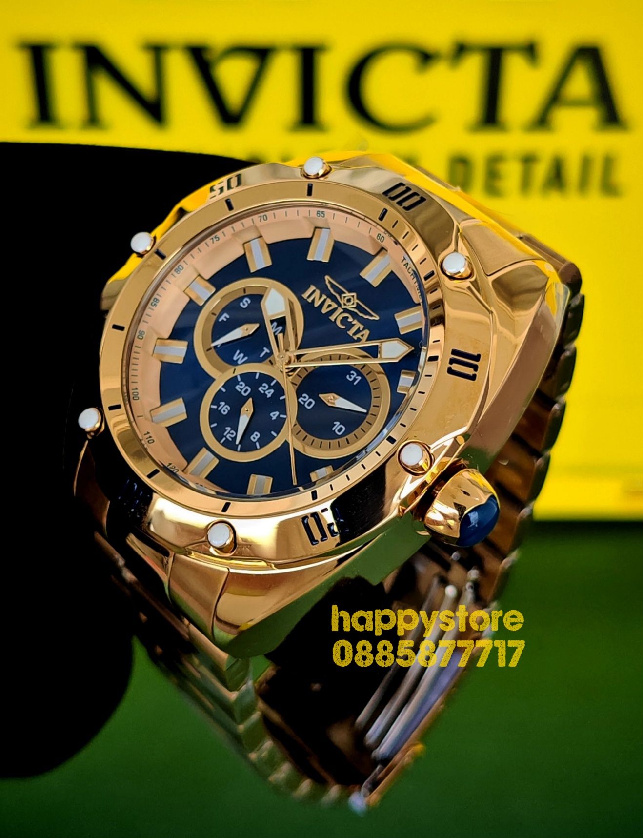 INVICTA Vintage Gold 50 mm, Инвикта нов ръчен часовник
