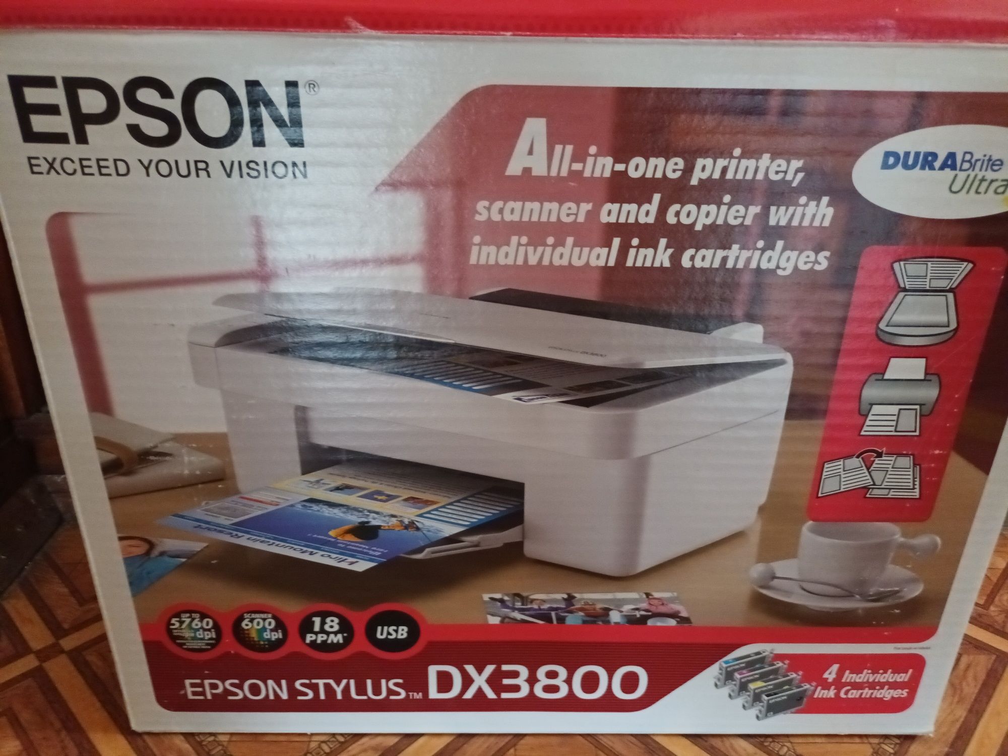 Цветен принтер, ксерокс и скенер Epson DX3800 за части