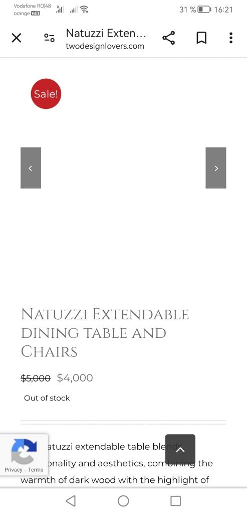 Vând masa cu scaune Natuzzi
