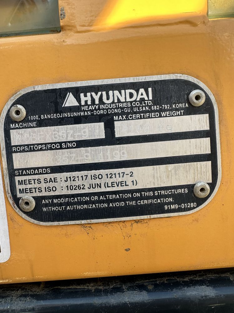Miniexcavator hyundai 3 5 t 350z excavator
