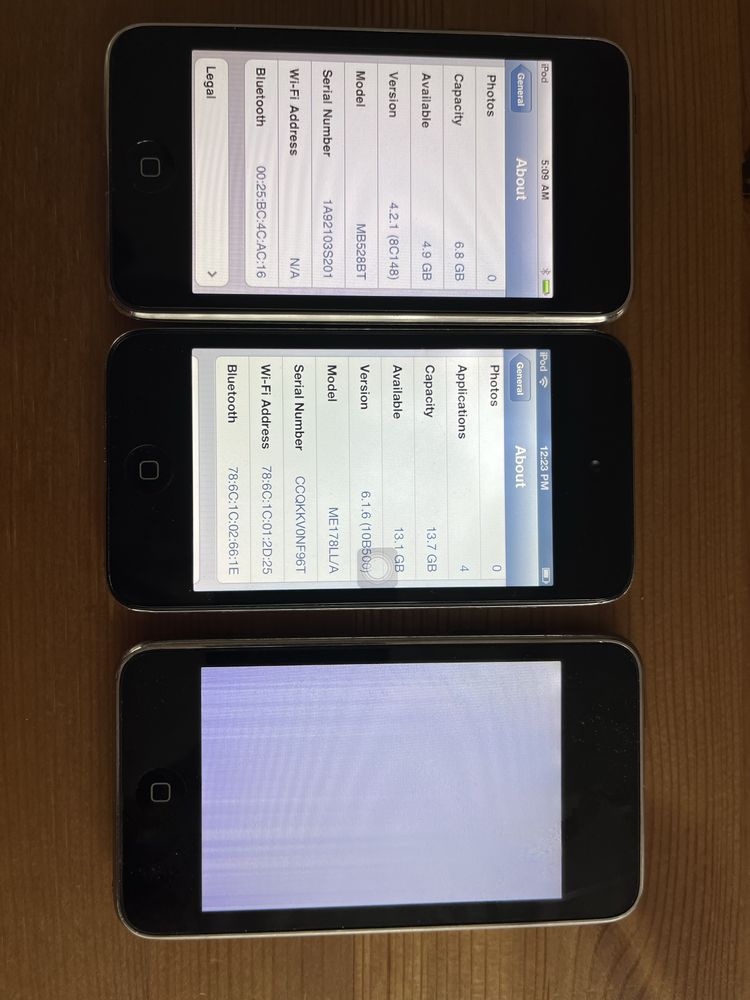 3 iPod Touch models