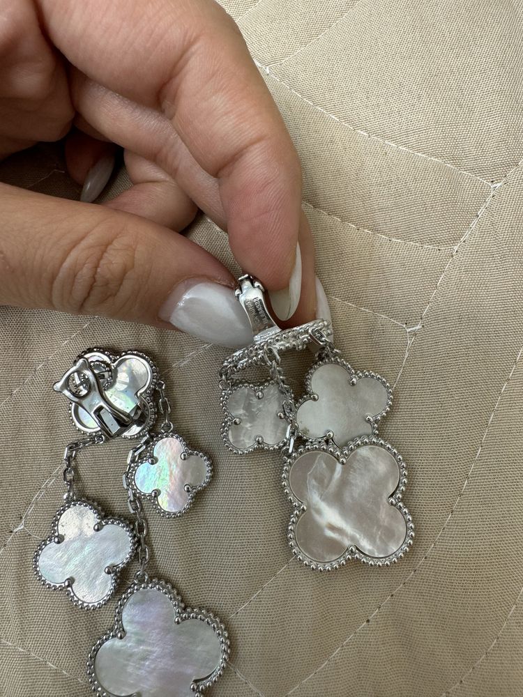 Серьги Van Cleef & Arpels с упаковкой