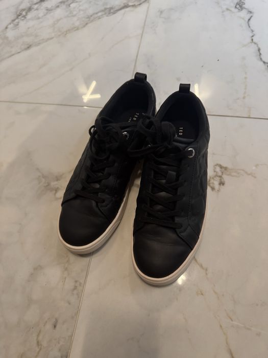 Черни кожени маратонки Ted Baker