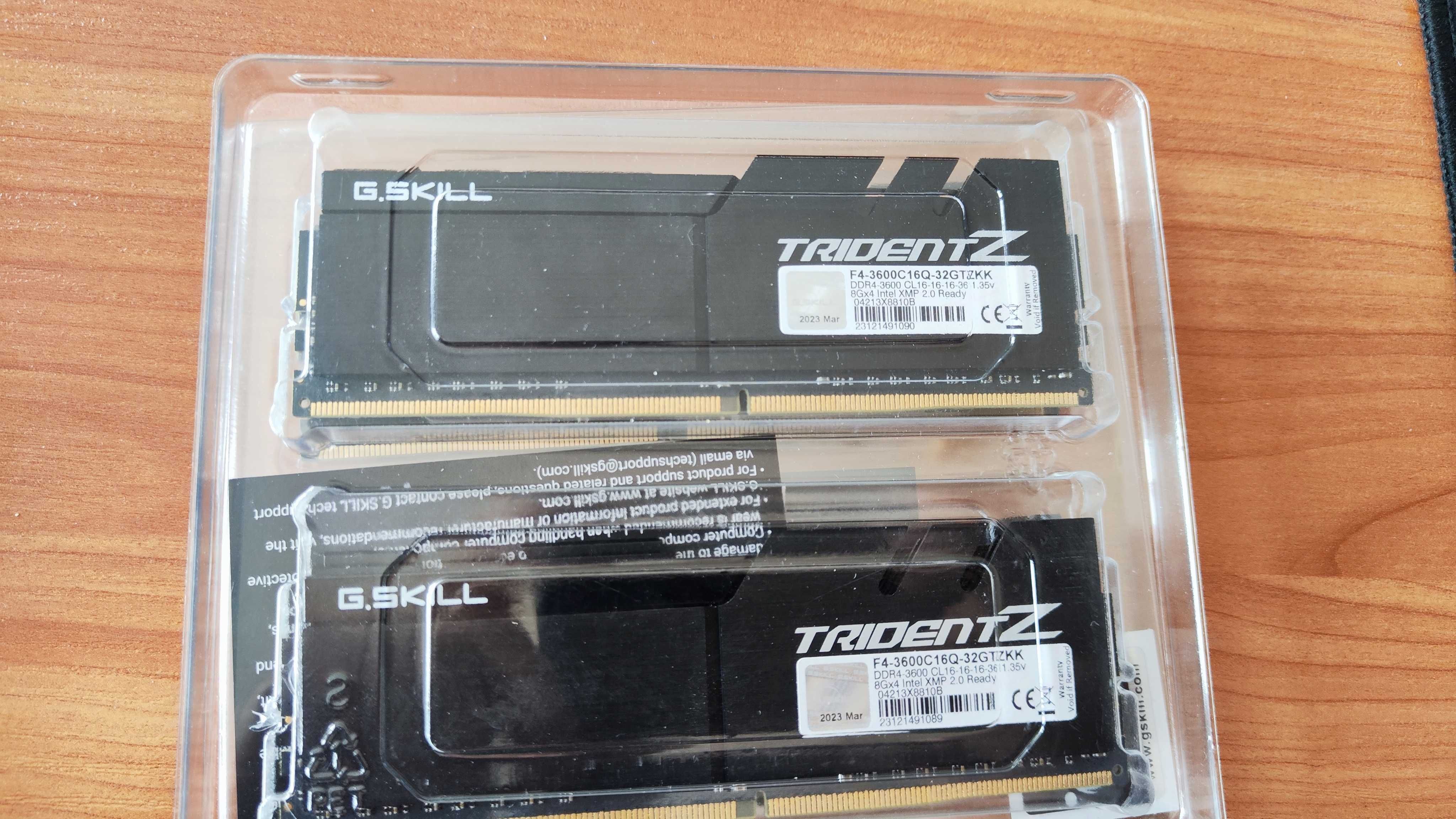 Продавам 4 кита по 32GB геймърска RAM памет G.SKILL и Kingston  Beast