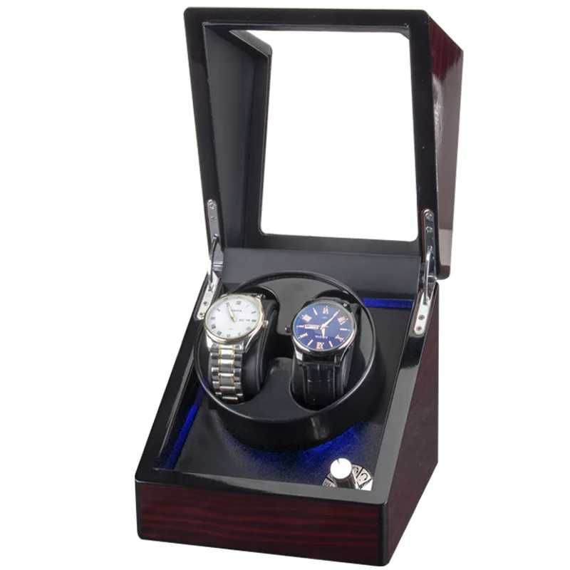 Watch Winder / Aparat incarcare 2 ceasuri automate silentios lemn