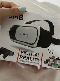 Очила за виртуална реалност i-JMB VR 3D, 3.5-6 инча, Бели