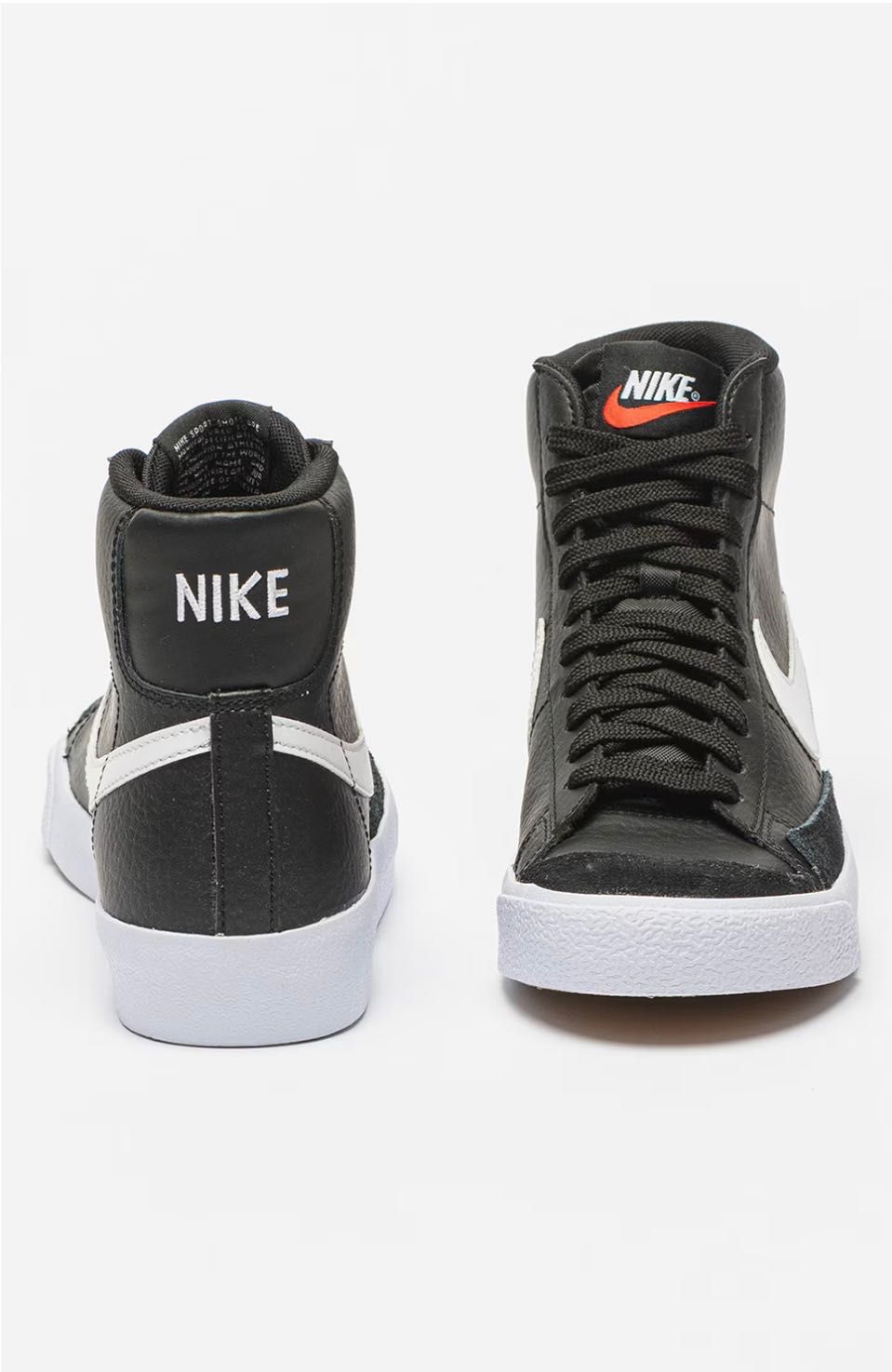 Nike 
Спортни обувки Blazer Mid '77 от кожа и велур, Черен