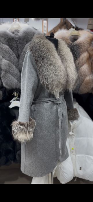 Palton alpaca blana naturala