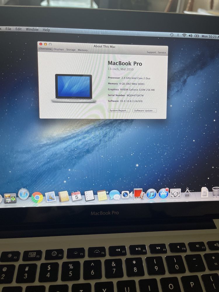 Macbook pro 2010, 13-inch, 4 gb ram, 256 ssd