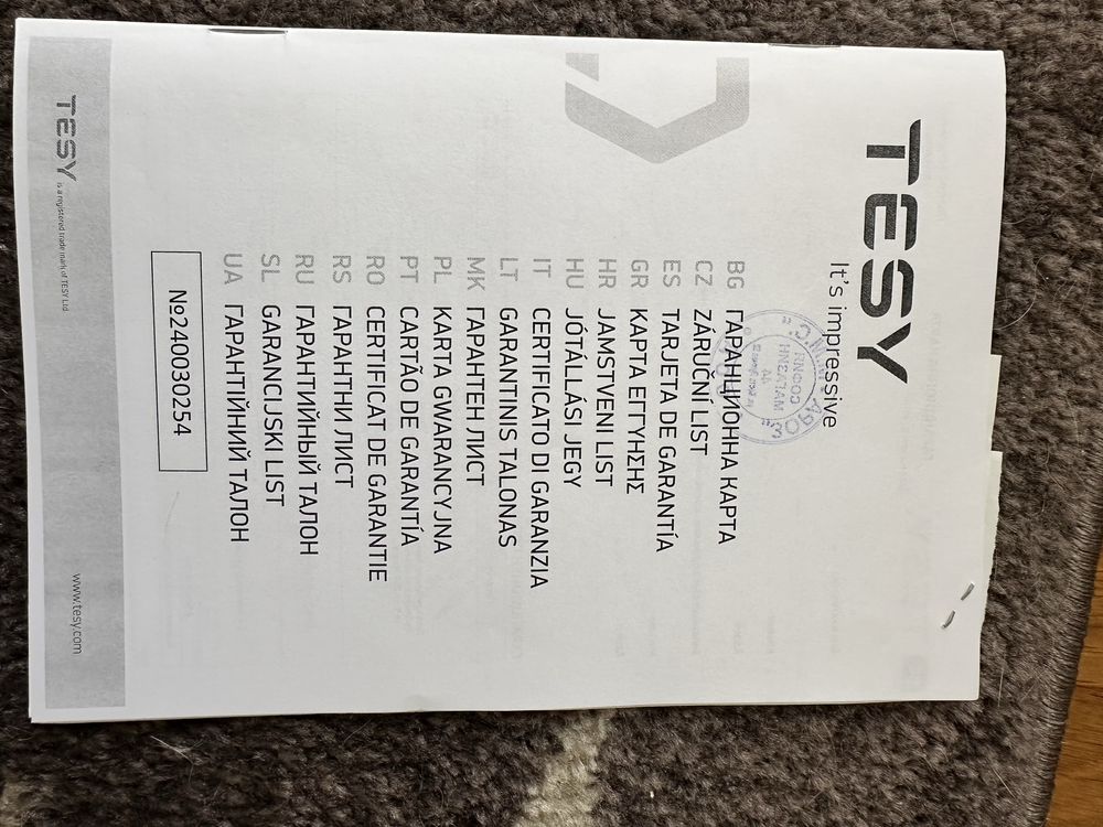 Конвектор Tesy  с wi-fi
