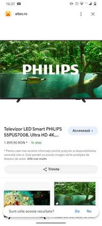 Tv Philips 4k ultra HD led 139 cm