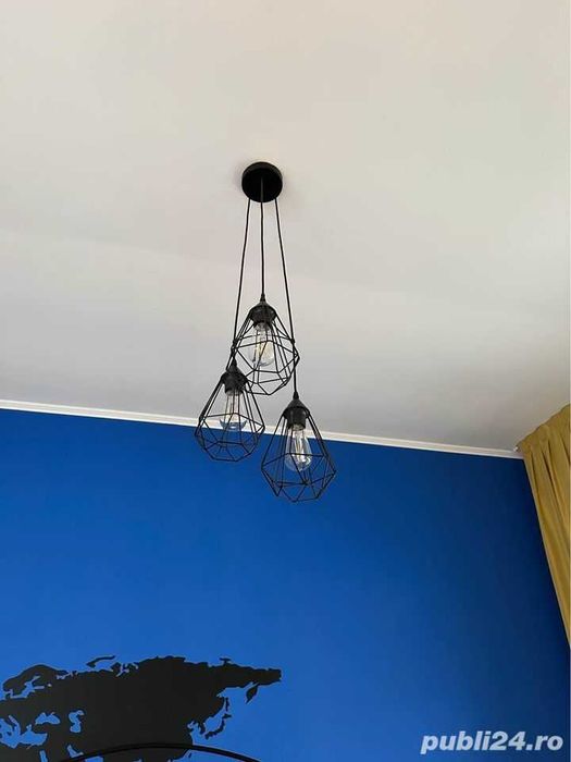 Vand lustre negre, L=110 cm, Eglo