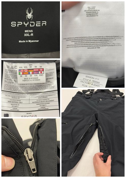 Pantaloni SPYDER (XXL bărbat) Ski Snowboard bretele salopeta zapada