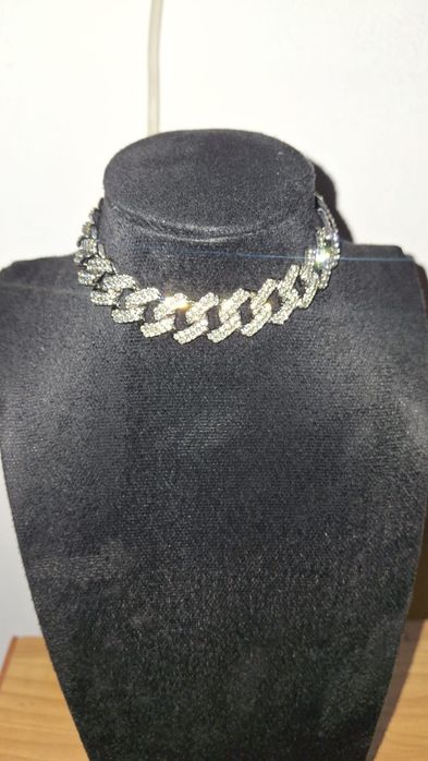 Iced Out Cuban Link Bracelet Silver - Hip Hop Bling Jewelry Unisex