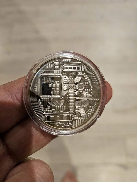 Moneda comemorativa BTC Bitcoin Aurie / Argintie