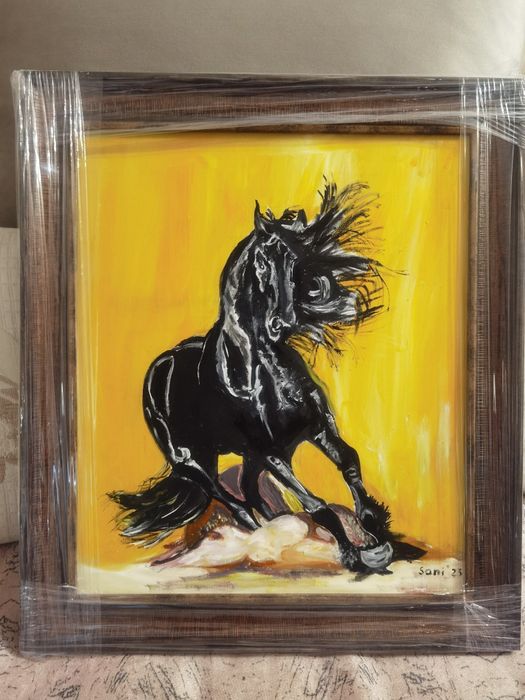 Картина на бягащ кон