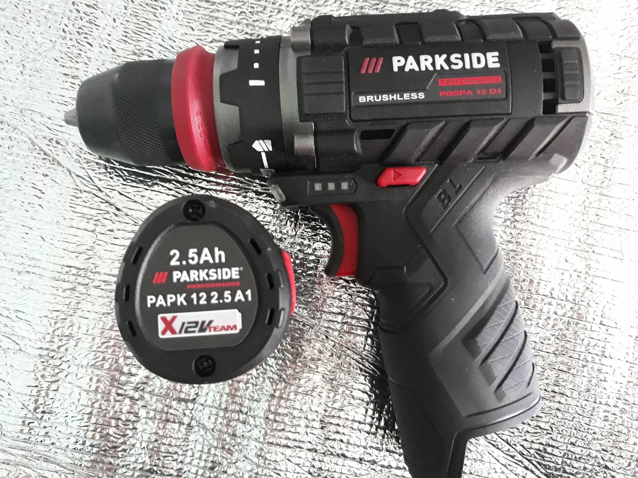 bormasina 12v parkside performance cu acumulator 2.5Ah