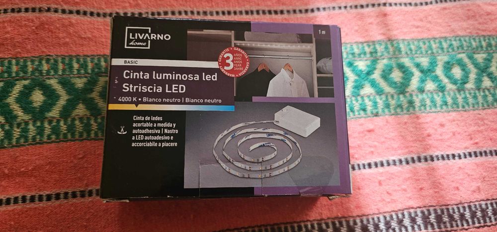 Banda led Livarno, 1m, alb cald inclusiv alimentare