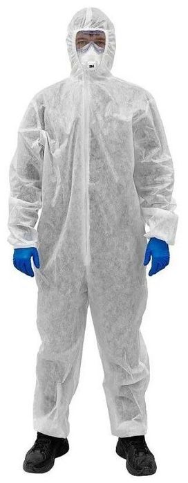 Защитный комбинезон с капюшоном одноразовый очень хорошого качества