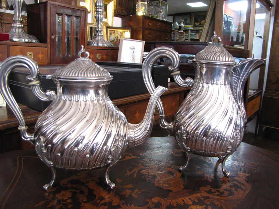 Set ceai cafea argint masiv