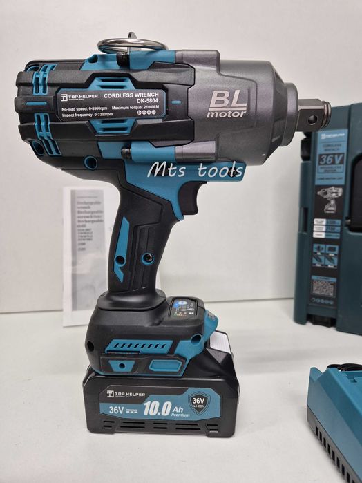 Pistol de impact 3/4" TOP HELPER DK-5804 2100Nm 2 acumulatori