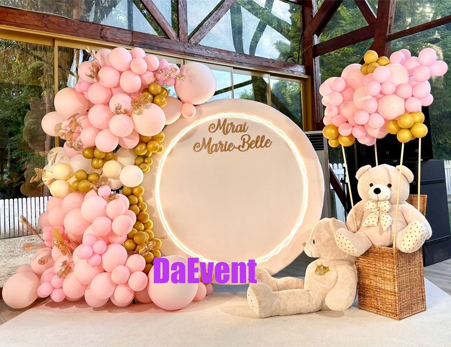 Aranjament nunta / panou floral / foto corner/ cabina foto / video 360