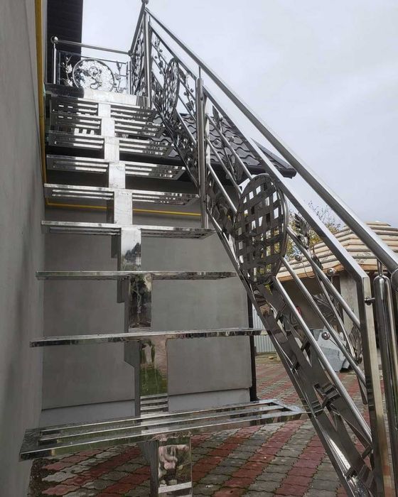 Нержавейка перила, козырёк, стеклянные перила, 250.000