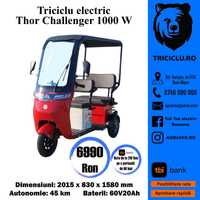 Triciclu electric CHALLENGER marca THOR, nou 1000 W Agramix