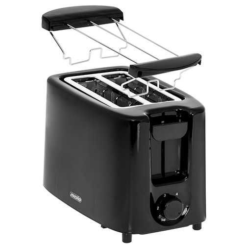 Praijtor paine 2 felii, Mesko MS 3220, 900 W, negru
