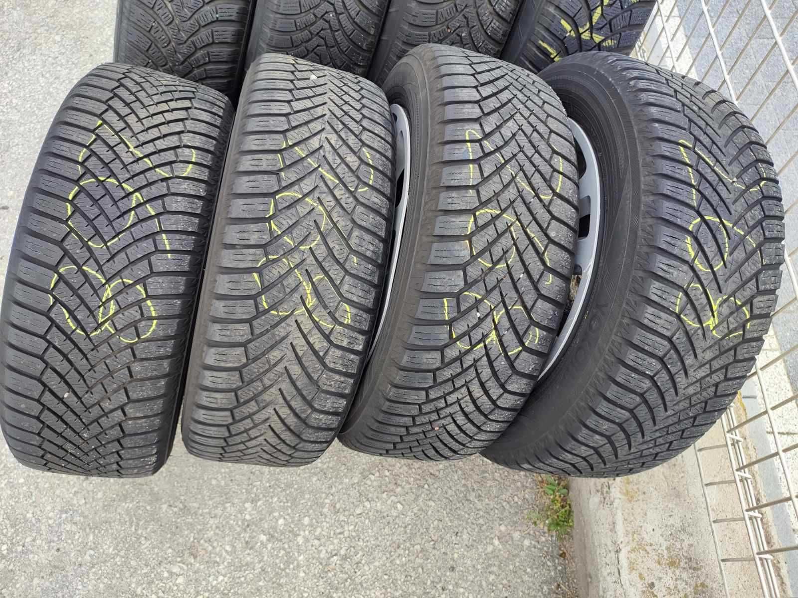 268 - 4бр. Стоманени джанти + тасове 16'' 5x115 с гуми 205/55R16 Opel