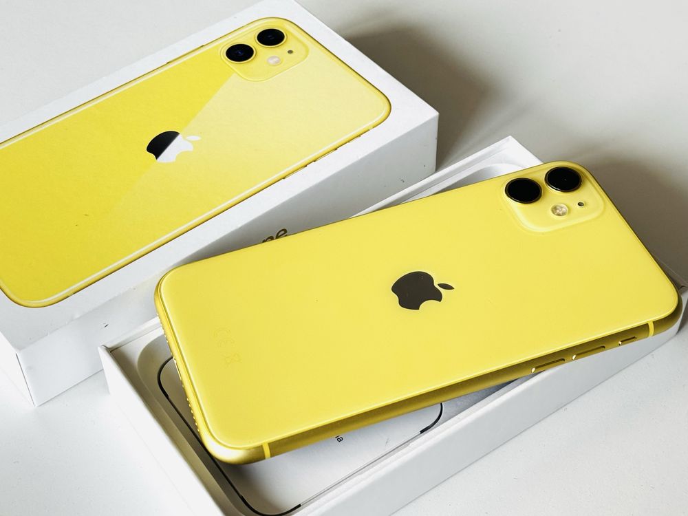 Iphone 11 128GB Yellow 100% Батерия! Гаранция 6 месеца