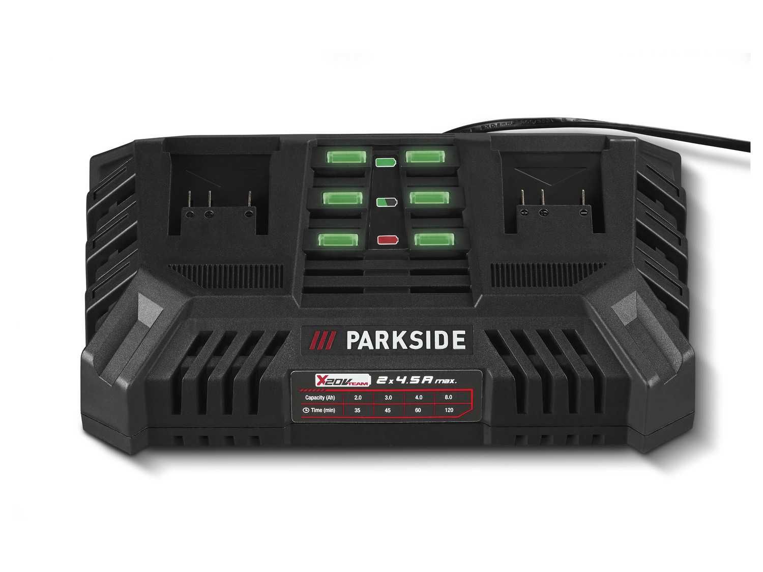 Двойно бързо зарядно 20V Parkside 2 x 4.5 Ah (ново 3 години гаранция)