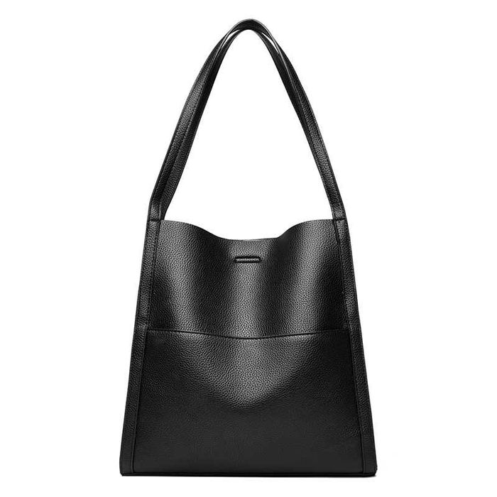 Geanta umar dama din piele ecologica Negru 30 x 31 x 12 cm