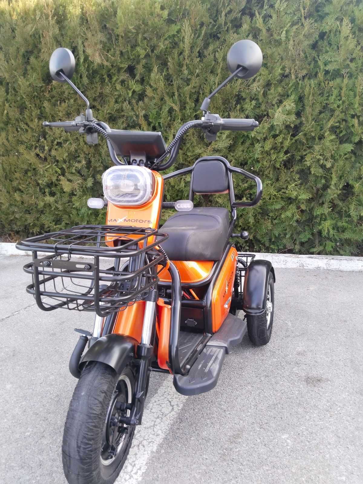 Двуместна електрическа триколка MaxMotors Pudding 1200W-48V-ORANGE