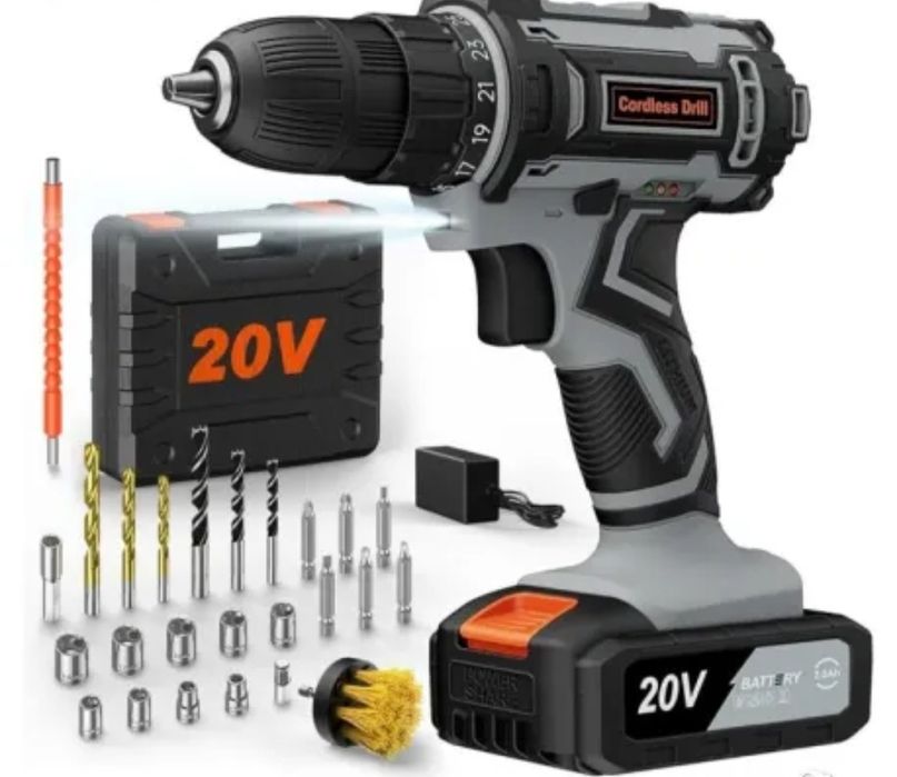 Акумулаторен винтоверт FAHEFANA 20 V + зарядно и батерия