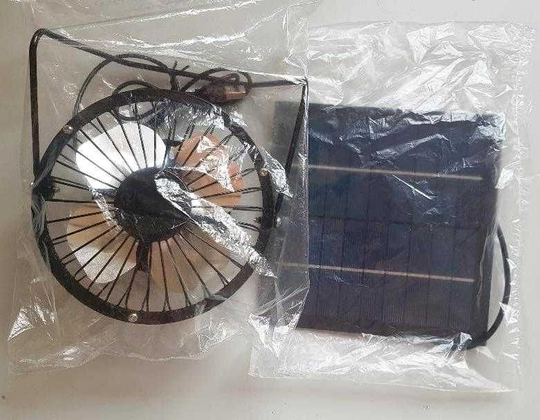 Ventilator solar 5 W sau conectat USB. Nou ambalat!