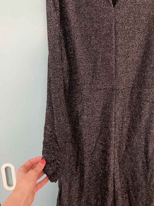 Официална черна рокля с ламе Orsay