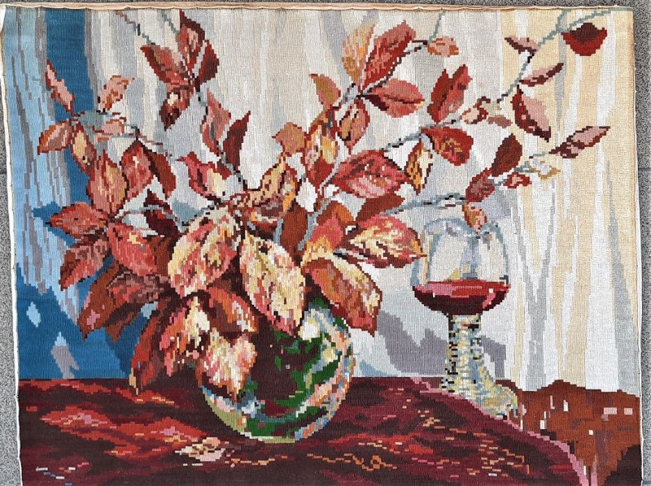 Гоблен    Herbstlaub  /Есенни цветя-Недопитата чаша/-–ръчно ушит